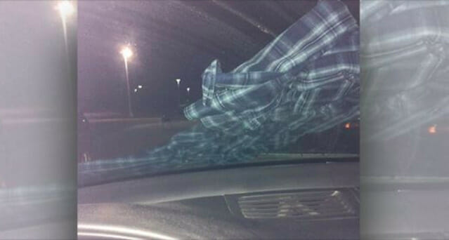 If you find a shirt 'intentionally' tied to the wipers of your car - do not go out to take it off!