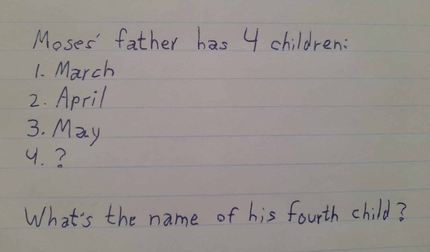 Only 1 in 5 people manage to solve this riddle quickly: can you find out the name of the father's fourth son?