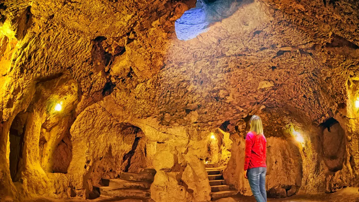 He heard cracks on the wall, so he broke it - and discovered an opening to a secret underground city