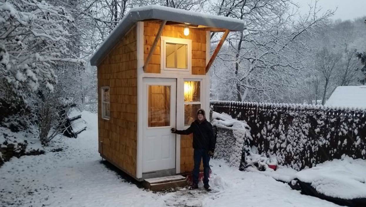 13 year old teenager built his own house using $1500 - now watch as he opens the door and shows his creation