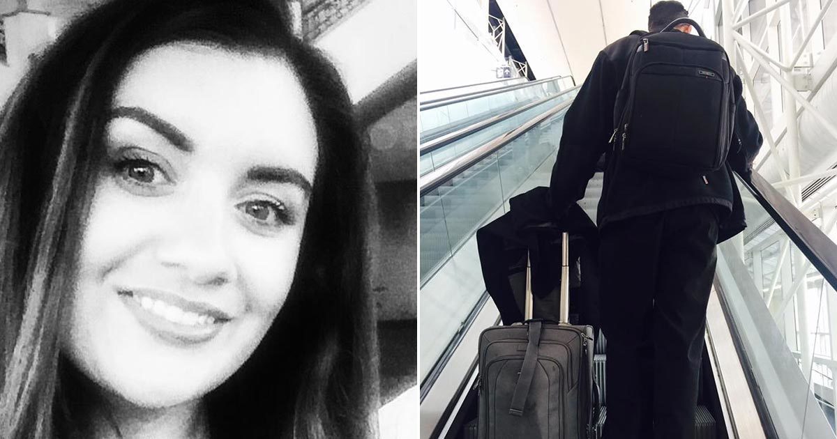 This woman was about to board a flight - but then she saw a stranger and realized something was wrong ..