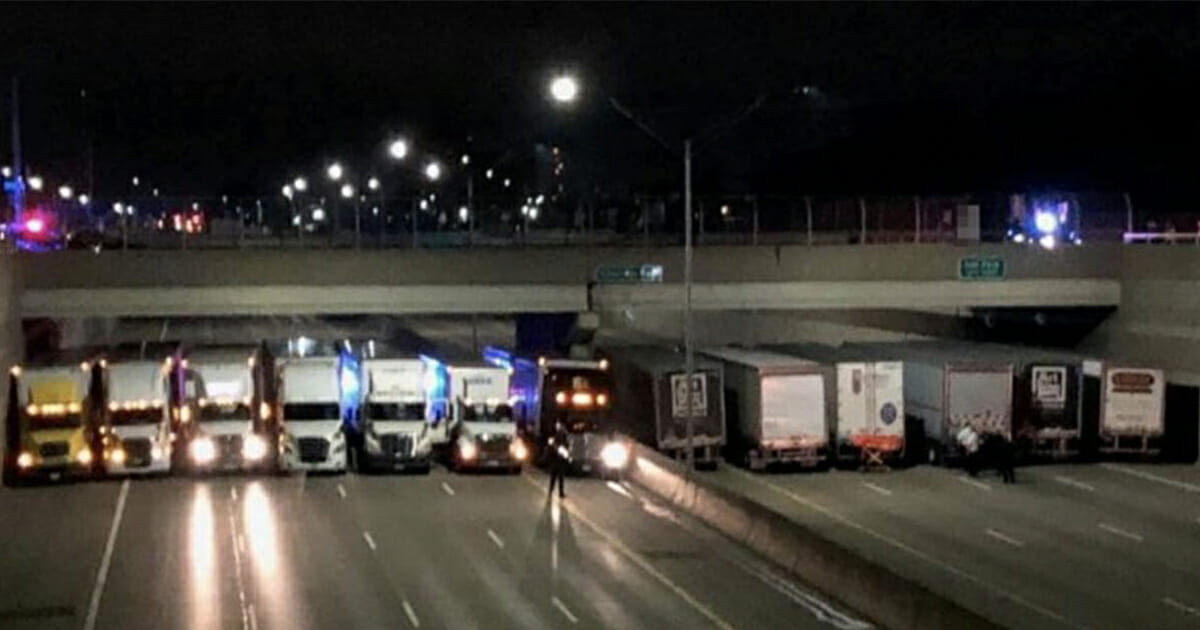A man noticed 13 truck drivers parking under the bridge, and immediately realized that they were saving lives