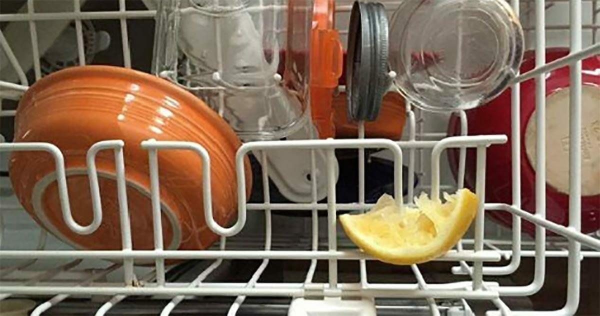 That's what happen when you put half a lemon in the dishwasher - the reason is driving people all over the world crazy