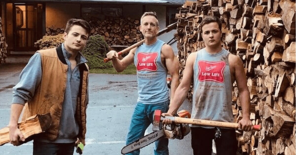 Father and his two twin sons cut enough firewood to fill 80 trucks. Nobody could guess this is what they will do with it..