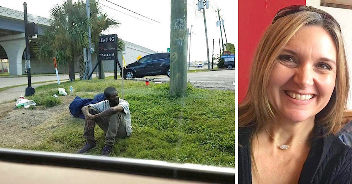 A man sat on the same street corner for 3 years - but everything changed when a woman stopped and started talking to him