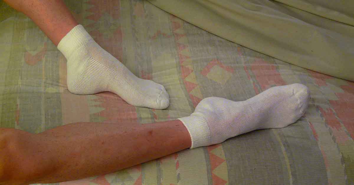 This is why you need to put on socks at night before you go to bed - it is so smart