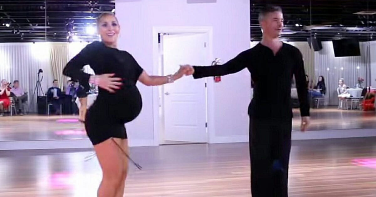 A 35 week pregnant mother refuses to stop dancing - just look when she takes one step to the left