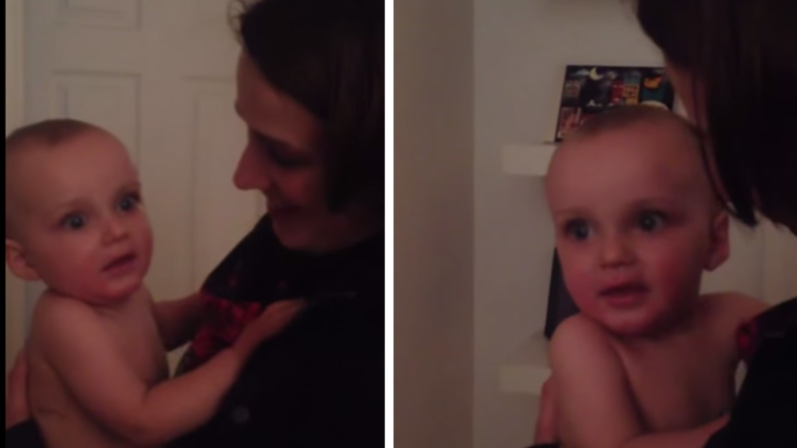 A 10-month-old baby meets his mom's identical twin for the first time, and his reaction says it all!