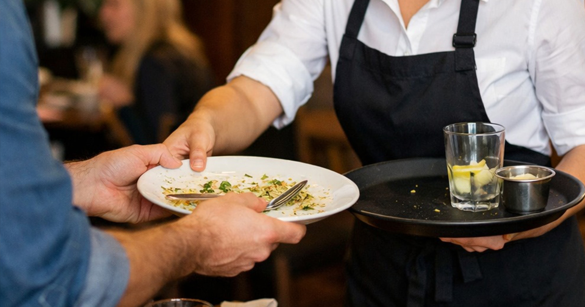 Do you help the waiter clear dishes at a restaurant? this is what it says about you